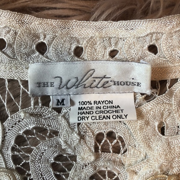 The White House Cream Crochet Blazer - Picture 4 of 4